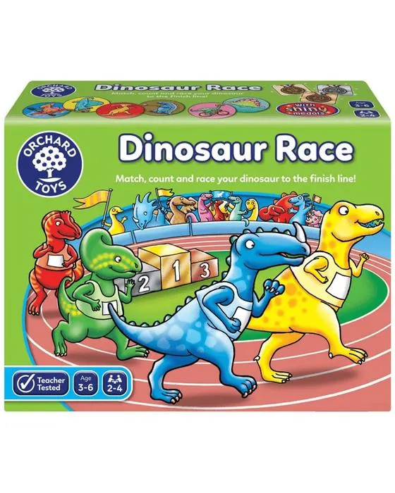 Jeu de course de jouets de verger Dinosaur
