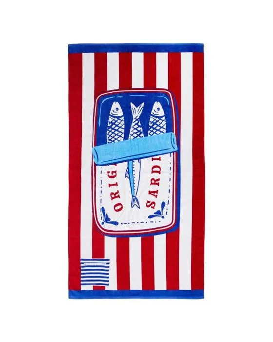 Serviette de plage Sardine XL Cotton Velour