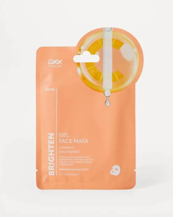 Masque visage en gel brillant pour soins de la peau AM/PM OXX - Vitamine C et Niacinamide