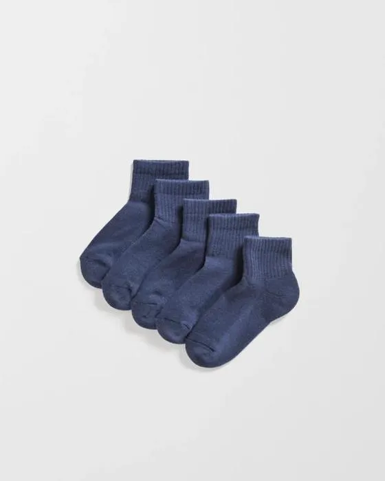Maxx Australien Cotton Blend Sport Quarter Chaussettes d'équipage 5 Pack