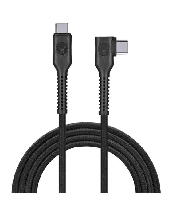 Bonelk Long-Life Easy Grip USB-C Câble d'angle droit 100W 2m Bk