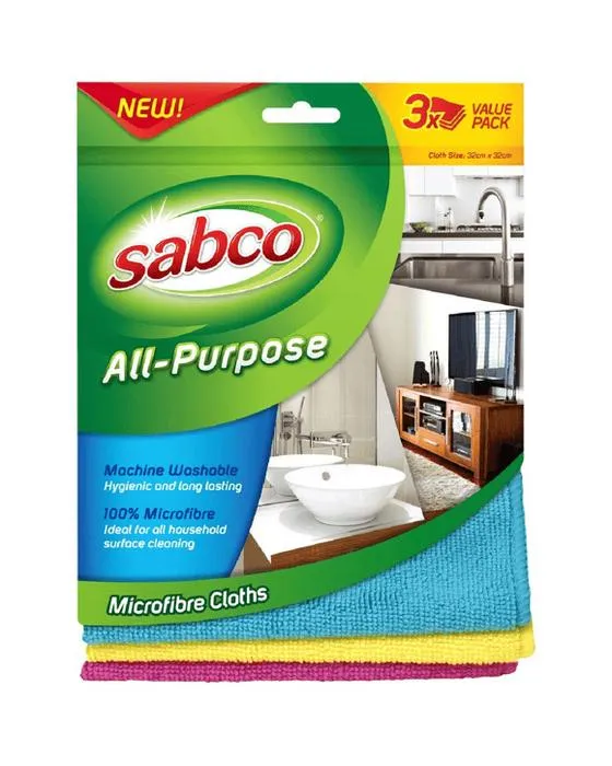 Sabco Clou Microfibres à toutes fins 3 Pack