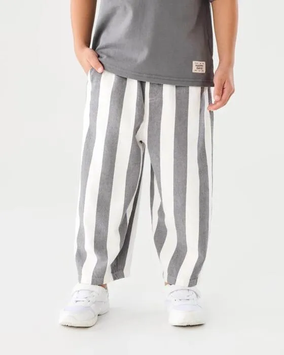 Pantalons tissés à rayures