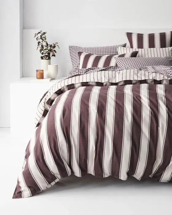 Cible Rayne Bande Couverture de matelas - Super King Bed - Brown