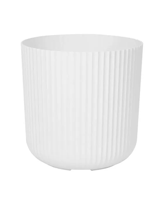 38cm Pot en plastique linéaire - blanc