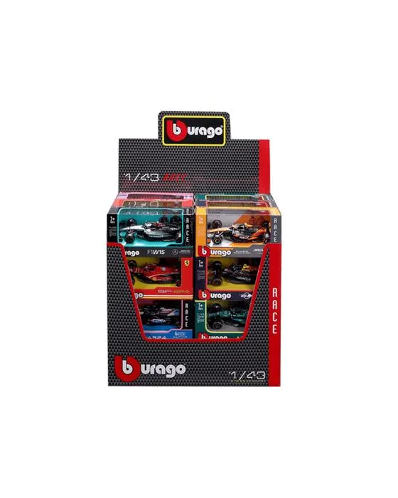 Bburago 1/43 Véhicule de Formule Race à l'échelle - Assortiment