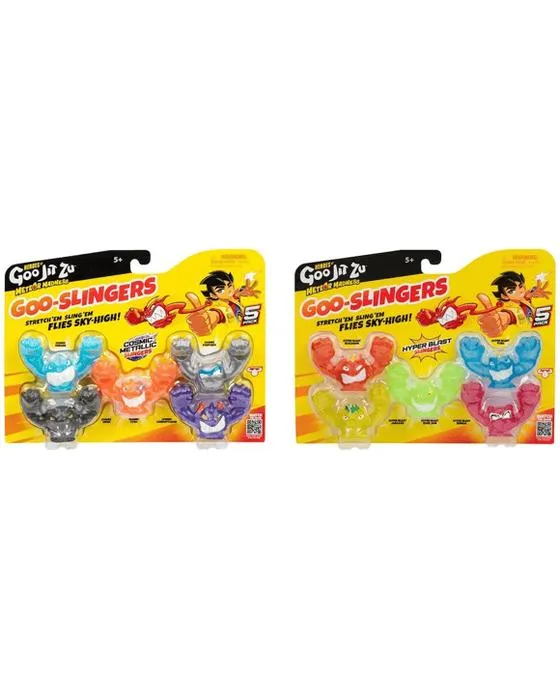 5 Pack Heroes de Goo Jit Zu Meteor Madness Goo Slingers - Assortiment