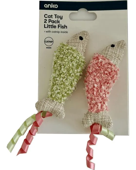 2 Pack Petit poisson Catnip
