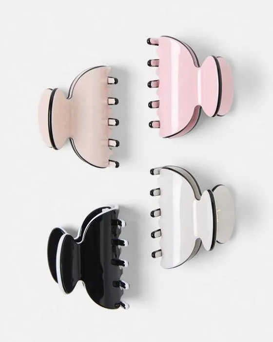 4 Pack Mini pinces de contraste clips cheveux