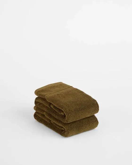 Cible de luxe coton égyptien Pile serviette à main 2 Pack - Vert