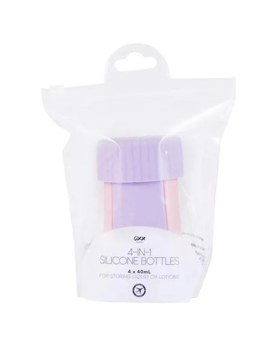 OXX Voyage 4-en-1 de bouteilles en silicone
