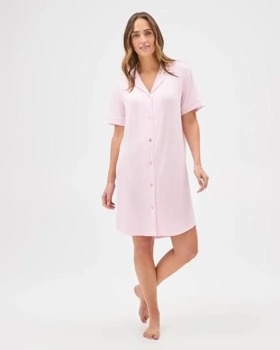 Cible femme Bamboo manches courtes chemise de nuit