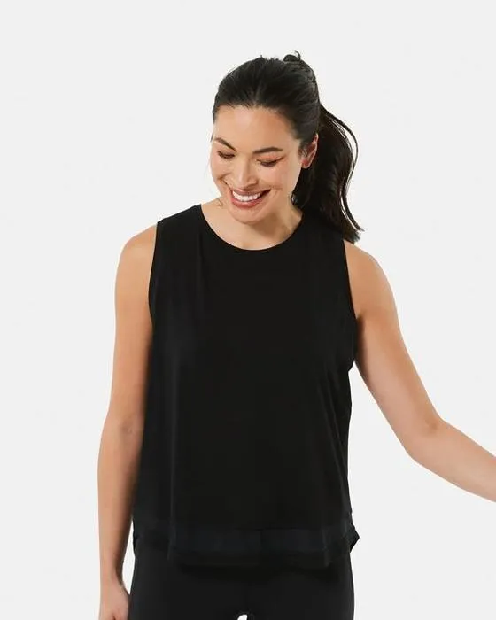 Tank de Mesh sans manches pour femmes actives