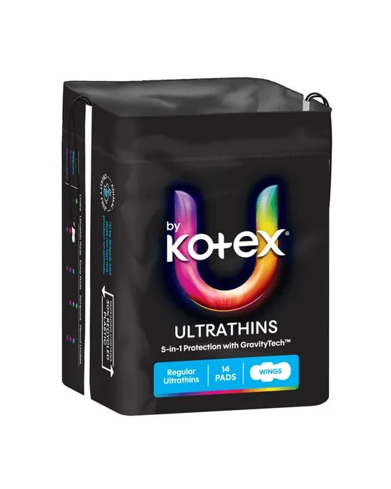 U Par Kotex 14 Pack Ultrafin Pads réguliers avec ailes