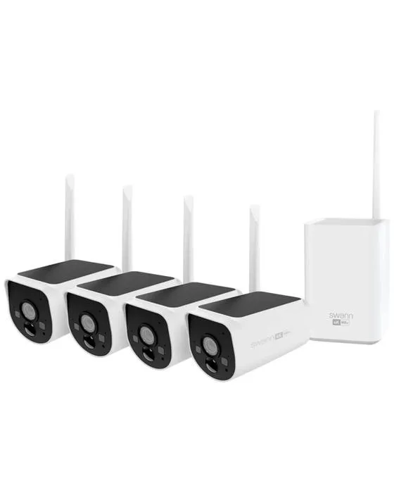 Swann MaxRanger4K Long Ranger Système de sécurité solaire 4 Pack
