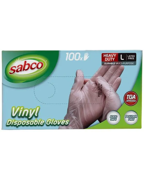 Sabco Gants en vinyle Grand Pack 100