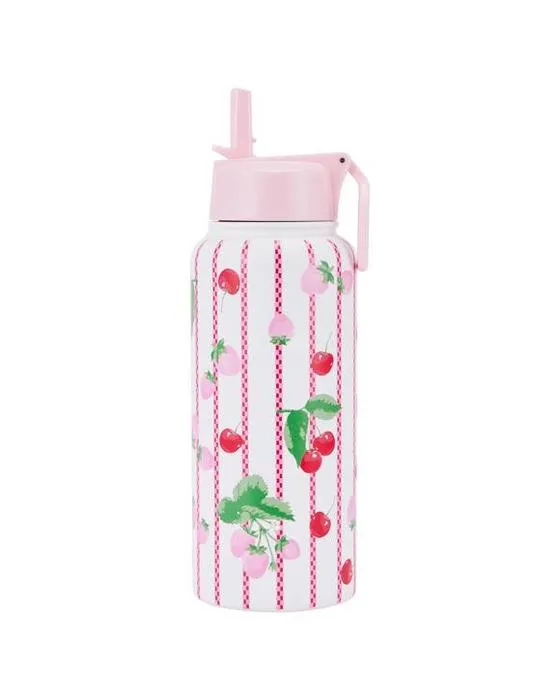 Bouteille de bouteille de bouteille de cylindre isotherme à double paroi de fruits 960ml