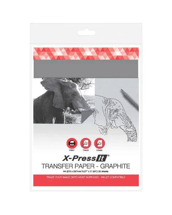 X-Press It A4 Transfer Paper Graphite 20 Pack