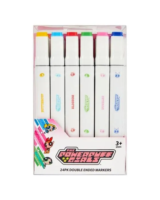 24 Pack The Powerpuff Girls Double Fined Markers