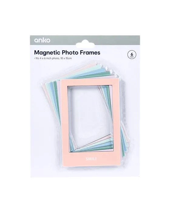 6 cadres de photos magnétiques pack