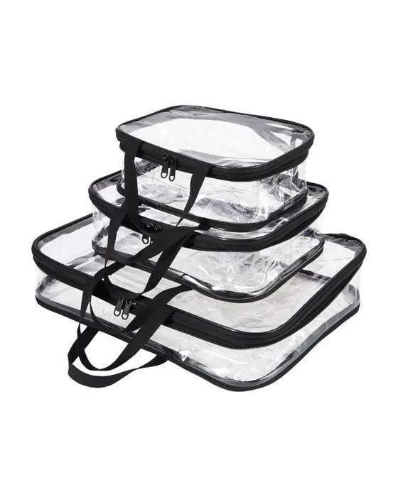 3 Pack cubes d'emballage de compression transparent