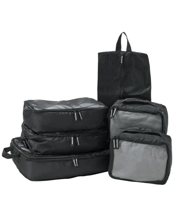 Otto On The Go Packing Cubes 6 Pack noir