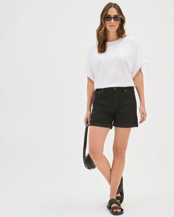 Cible de la balle dentée Cuff Denim Short