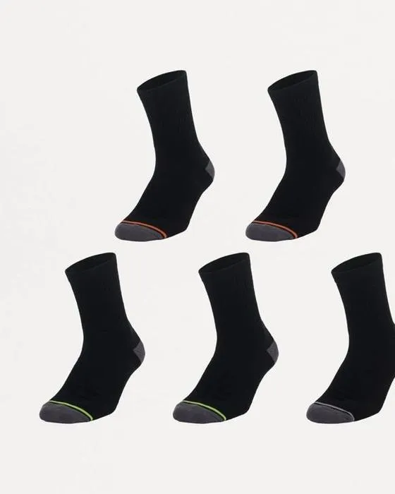 Chaussettes d'équipage 5 Pack Rib Workwear