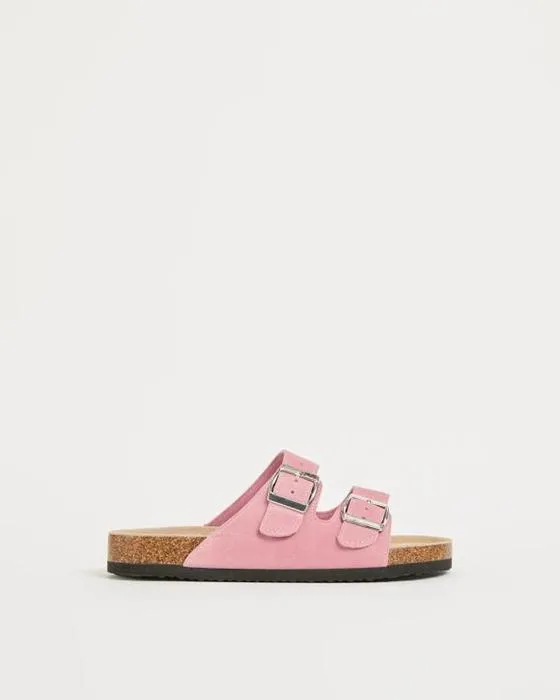 Cible Sandales en cuir de suede en cuir de jeune fille Moulded Cork Sandales