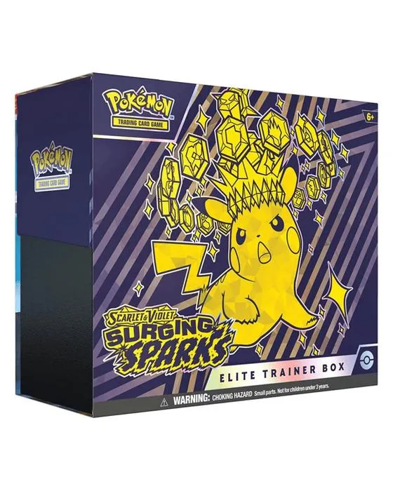 Jeu de cartes de trading de Pokemon: Scarlet & Violet Surging Sparks Elite Trainer Box