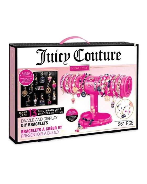 261 pièce rendre réel: Juicy Couture Dazzle et Display bricolage Bracelets