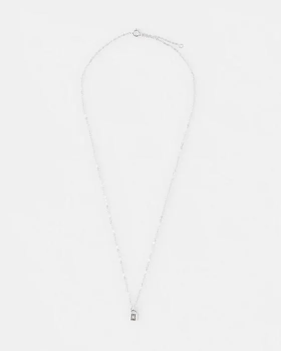 Collier en argent sterling 925 Cubic Zirconia Lock