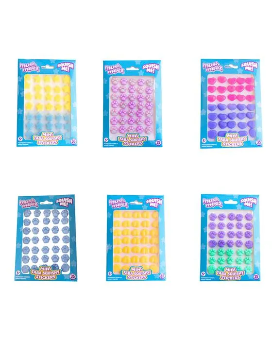 Stickers Mushmeez Mini Taba Squishy 35 pièces - Assortiment