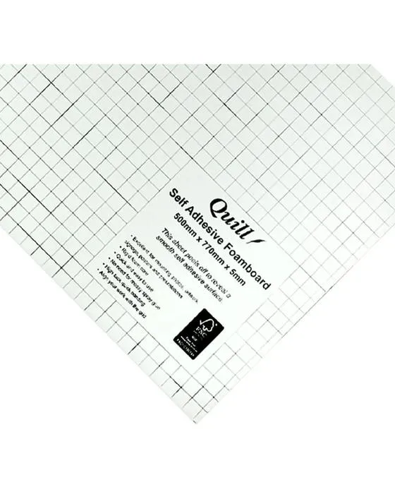 Pousse autocollante de 5mm 500 x 770mm blanc