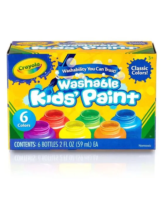 Crayola 6 pack de peinture lavable pour enfants