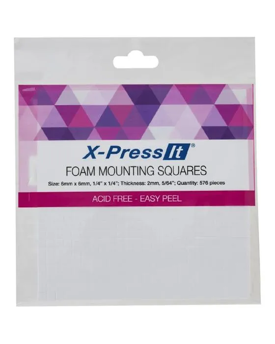 X-Press It High Tack Mousse Montage Squares 6 x 6mm 576 Pack