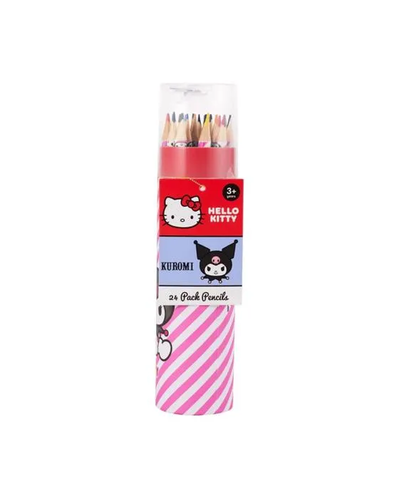 24 Pack Bonjour Kitty et Kuromi Pencils