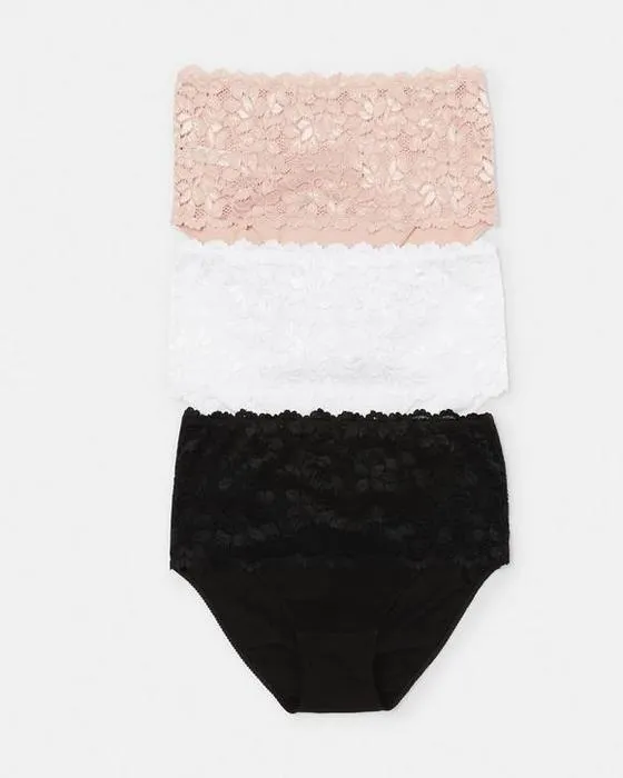 3 Packs de slips en dentelle