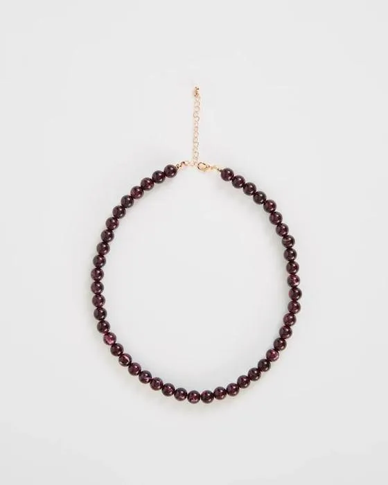 Cible femme petit collier de perles marbrées