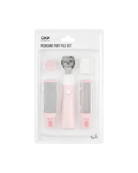 Ensemble de fichiers de pied de pédicure OXX Cosmetics - Rose et Blanc