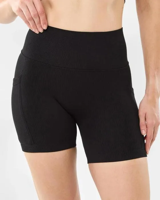 Short de vélo de poche sans couture pour femmes actives