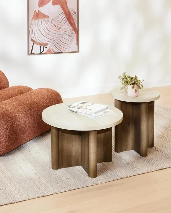 Ensemble de 2 tables de café Jude