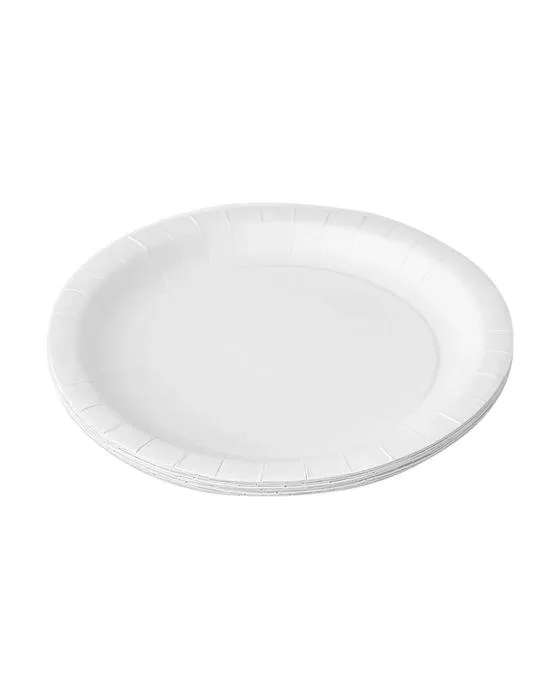 12 Plaques de papier de dessert blanc