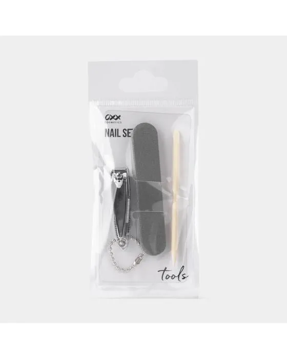 Clipper à ongles 3 pièces avec mini-shaper à ongles et bâton de cuticle