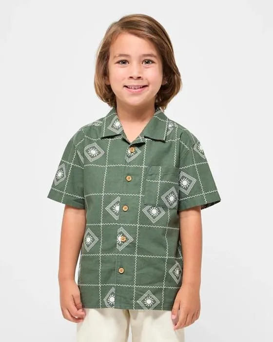 Chemise à manches courtes en coton cible