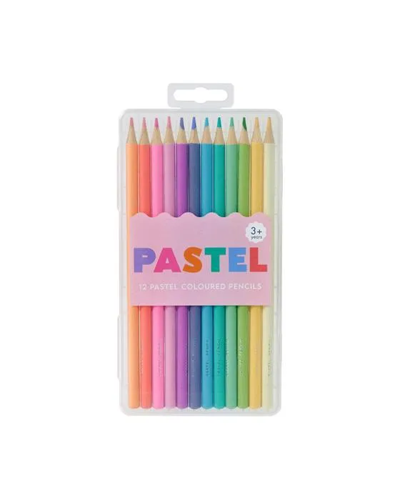 12 Paquets de crayons colorés en pastel