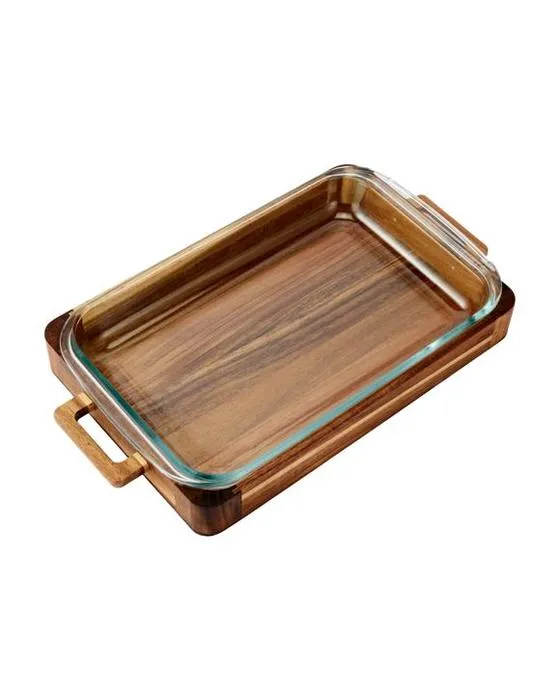 3L Acacia et biscuit de cuisson en verre