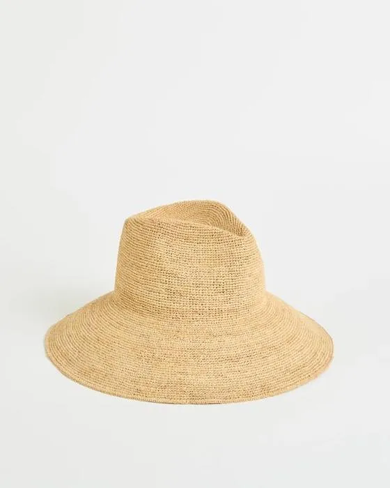 Accessoires cibles Chapeau de la Raffia Wide Brim Fedora