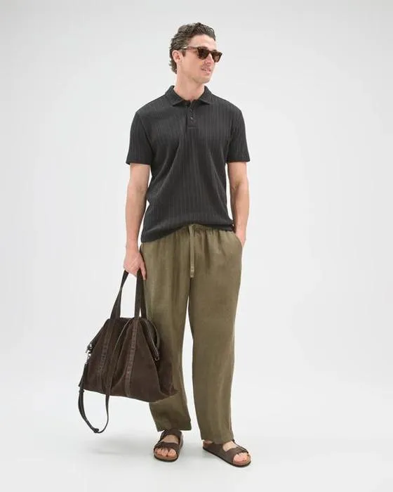 Cible Homme Australien Coton Blend Pointelle Polo Top