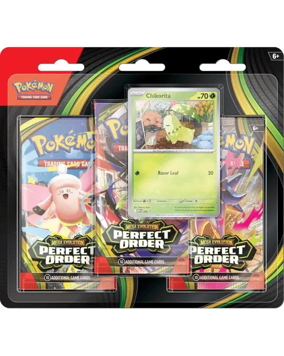 Pokemon Trading Card Game: Mega Evolution - 3-Booster Blister de commande parfaite